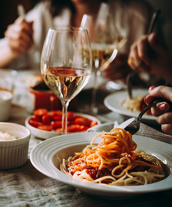 Pâtes et vins