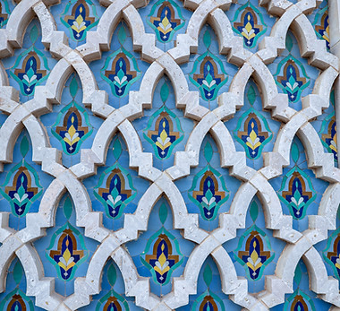 Motif géométrique de carreaux