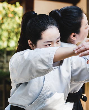 Woman Practicing Karate