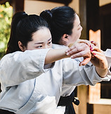 Woman Practicing Karate