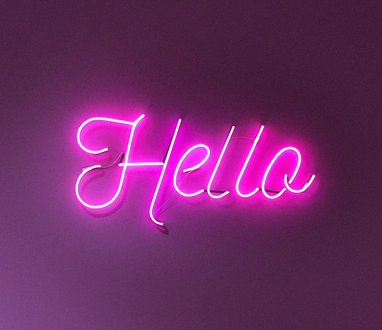Neon Hello