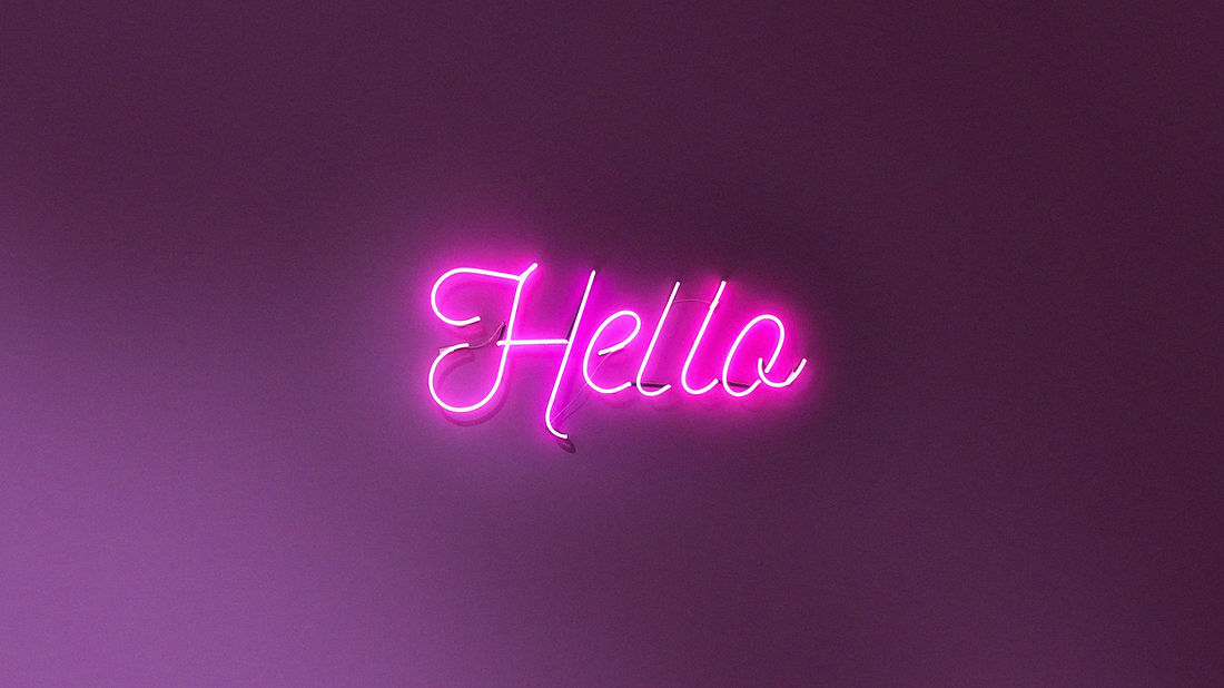 Neon Hello Sign