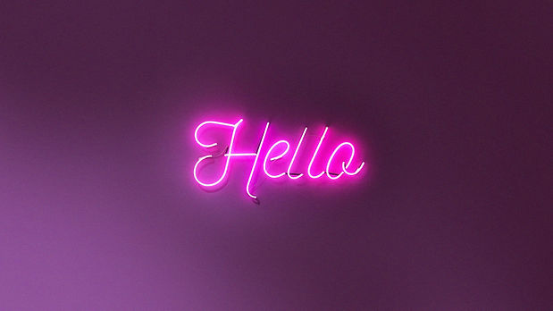 Neon Hello Sign