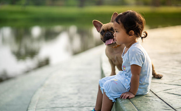 Child with Dog