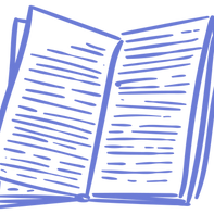 Blue Sketch of Book
