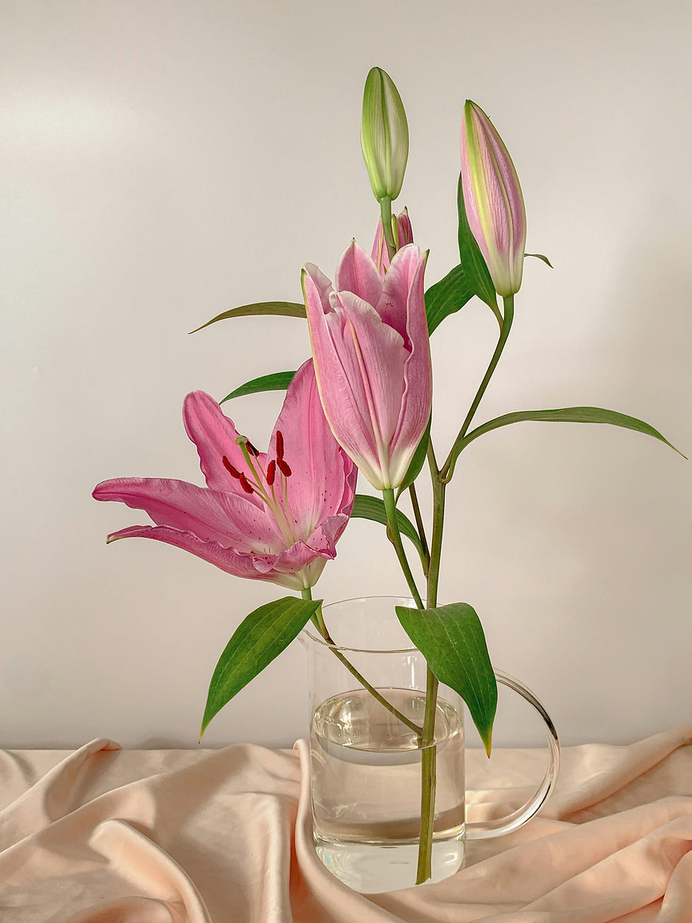 Pink Lilies Vase