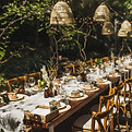 Table de mariage en plein air