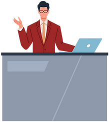 Businessman at Desk