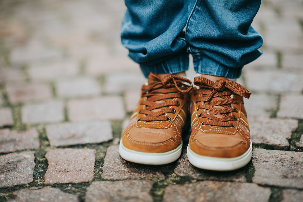 Brown Shoes on Cobblestones