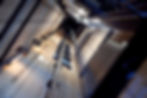 Inside a modern lift shaft