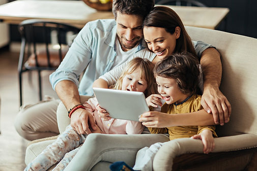 Family on Digital Tablet