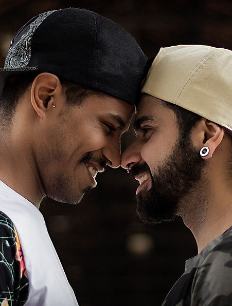 Gay Men Showing Affection to One Another