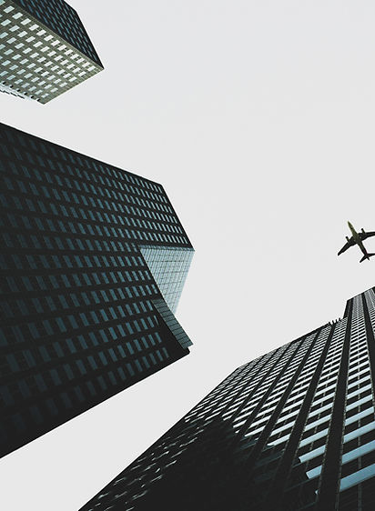 Skyscrapers And Plane