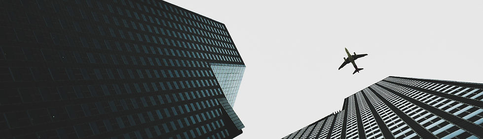 Skyscrapers And Plane