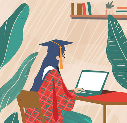 Absolvent mit Laptop