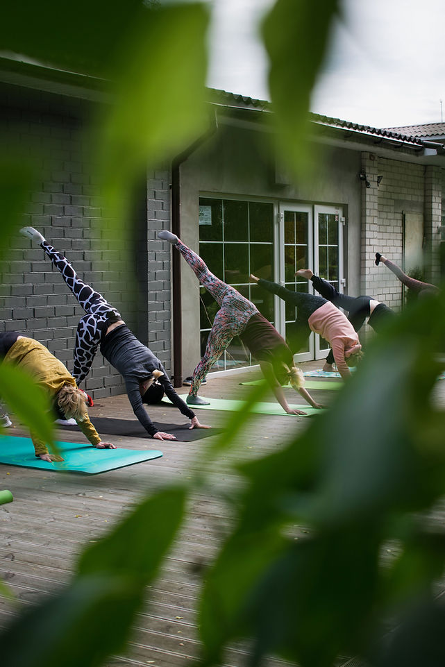 Cours de yoga en plein air