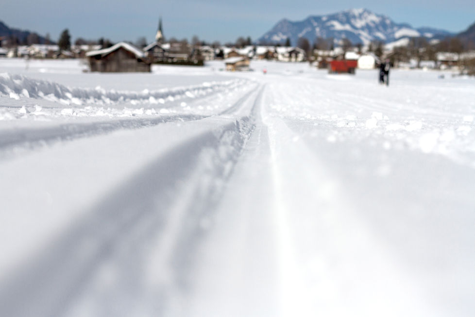 Snowy Village Tracks