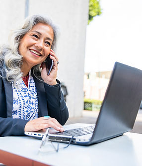 Woman Using Laptop