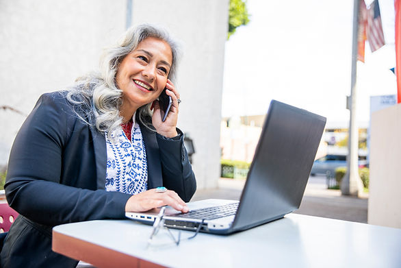 Woman Using Laptop