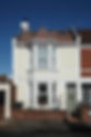 Victorian terraced house with contrasting painted windows