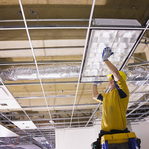 Electrician Installing Lights