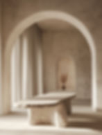 Minimalist Stone Table Interior