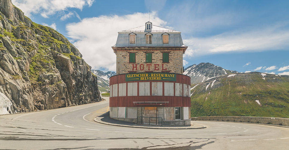 Straßenkurven von Pass