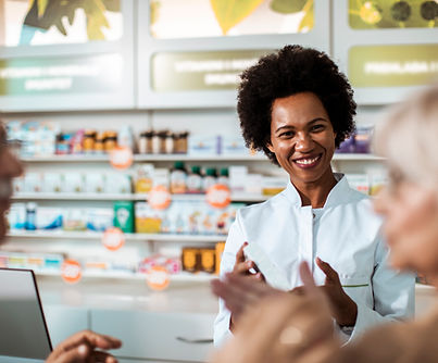 Smiling Pharmacist Interaction