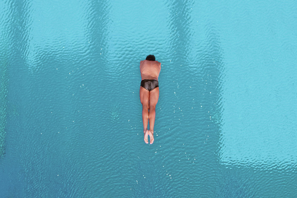 Diver Over Water