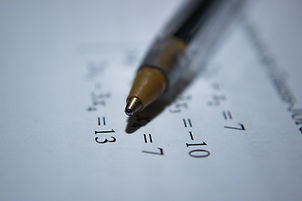 Pen on Math Sheet