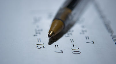 Pen on Math Sheet