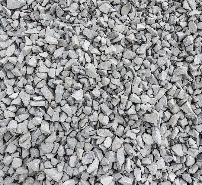 Close-up of a pile of crushed stone