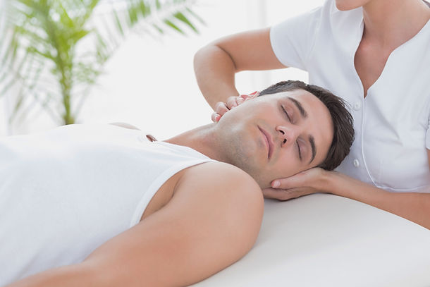 Man Receiving Neck Massage