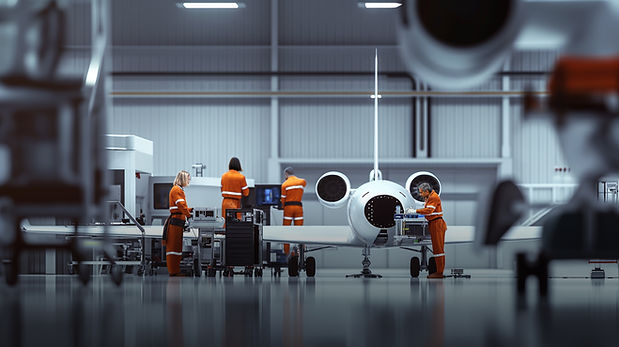 Engineers Inspecting Aircraft