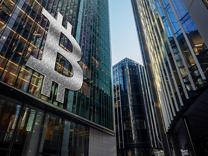 Bitcoin Symbol Skyline
