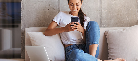 Identity Theft Protection woman on cellphone