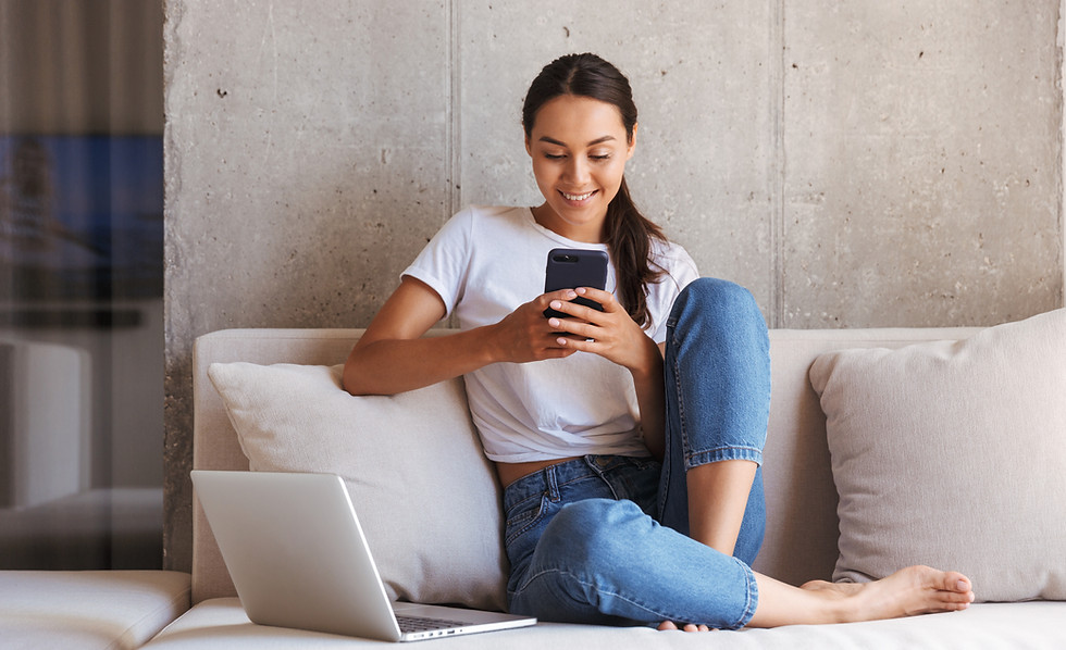 Woman Relaxing Indoors