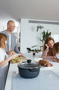 Family in the kitchen