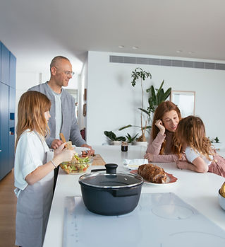 Family Preparing Dinner