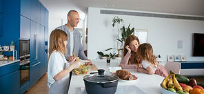 Family in the kitchen