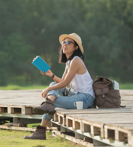 Traveler with a Book