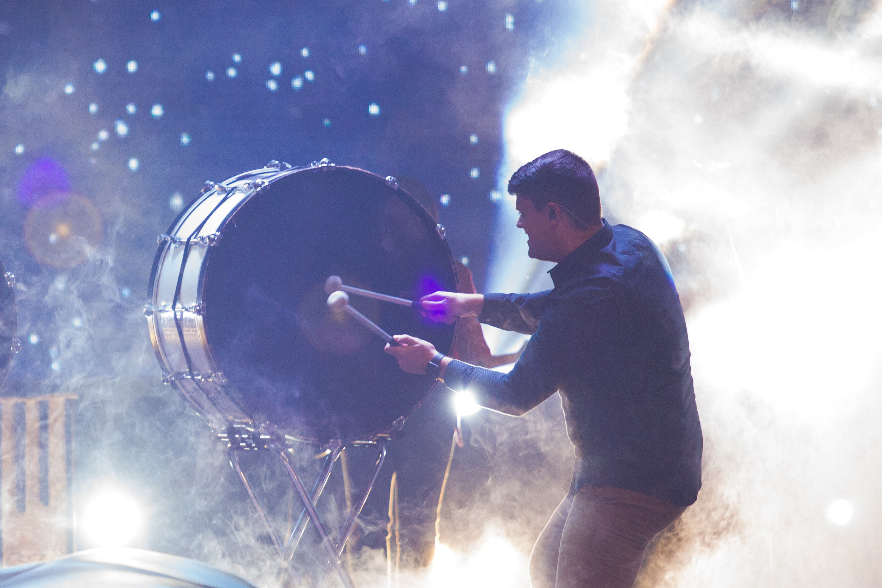 Drummer Performing Live