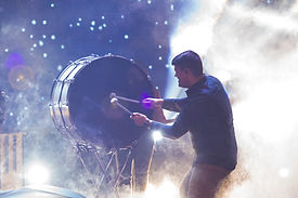Playing Big Drum
