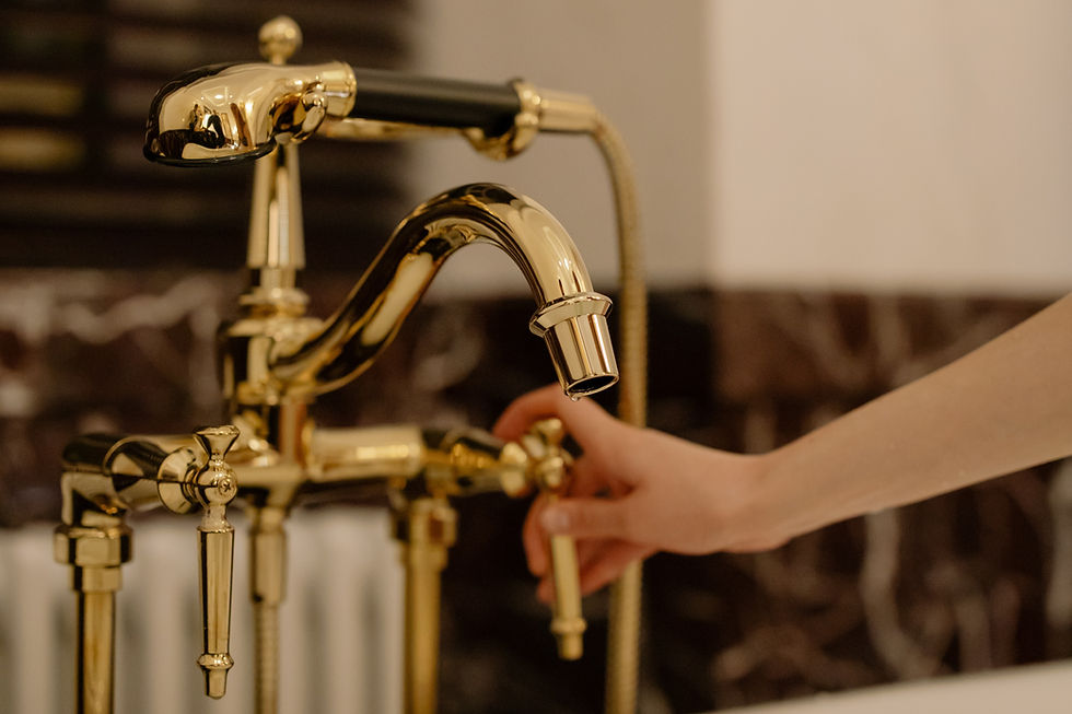 Golden Faucet Close-Up