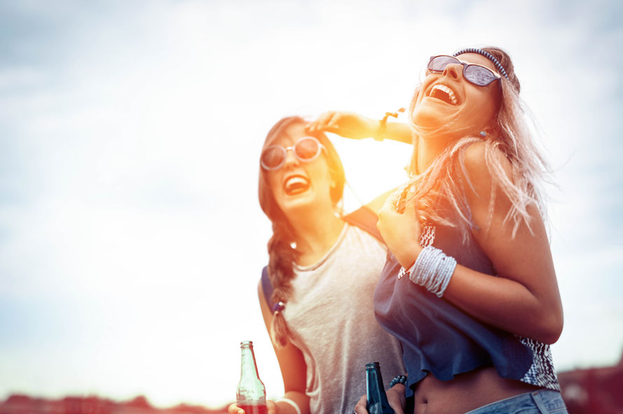 Girls at festival