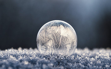 Frozen Soap Bubble