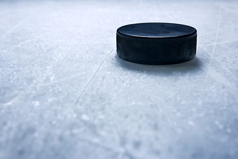 Primo piano del disco da hockey