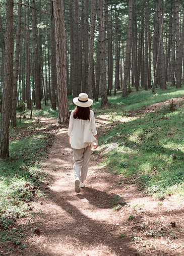 Woman Walking Forest