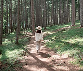 Woman Walking Forest