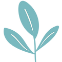 Minimalist Blue Leaf
